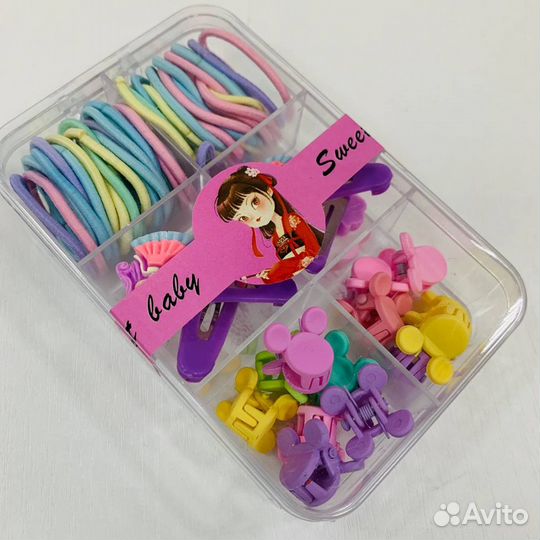 Набор для волос (резинки, крабики, заколки)