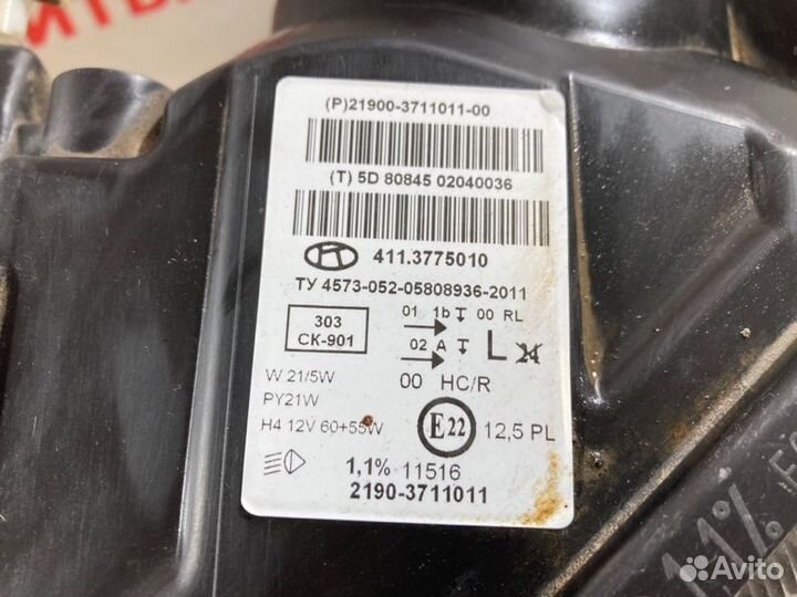 Фара передняя левая LADA Granta седан 2014