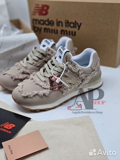 Кроссовки New Balance 574 x Miu Miu Denim