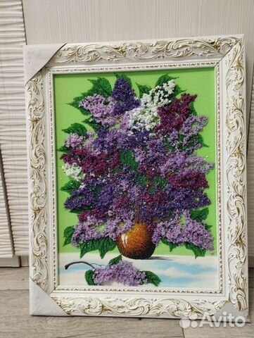 Картина из уральских самоцветов 