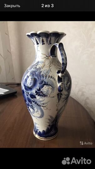 Ваза Гжель новая, СССР