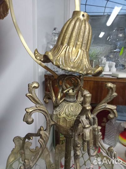 Люстра фонарь Бронза