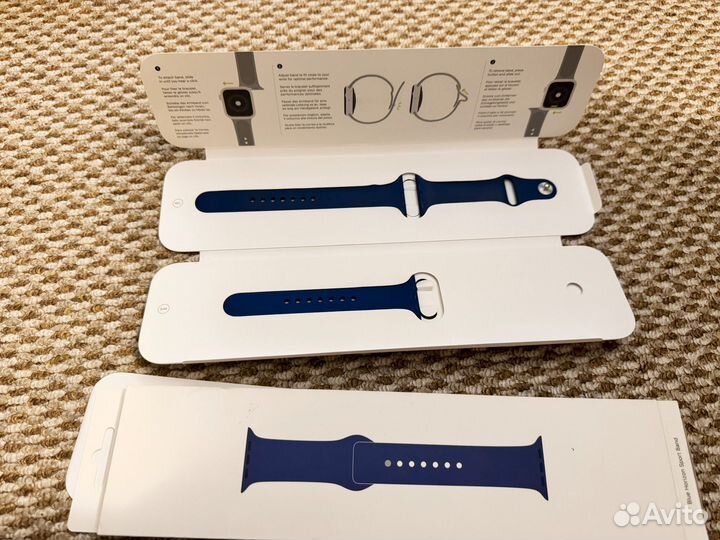 Ремешок apple watch 44 mm синий