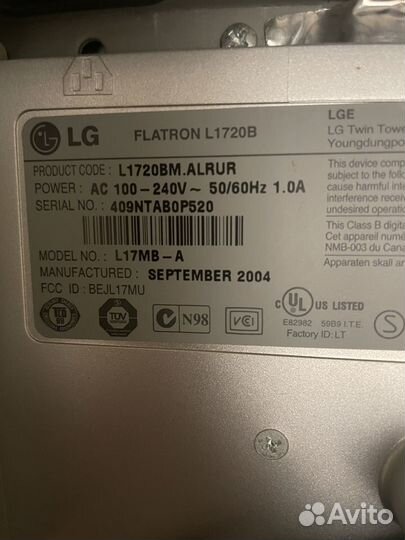 Монитор LG Flatron L1720B