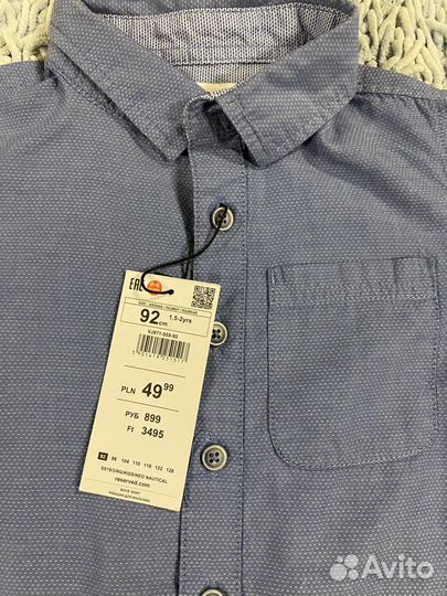 Рубашки детские на мальчика размеры с 74 по 98