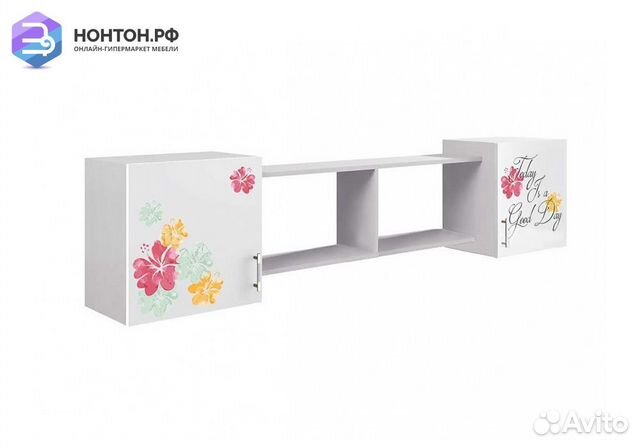 Полка навесная Вега fashion белая