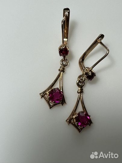 Золотые серьги рига СССР