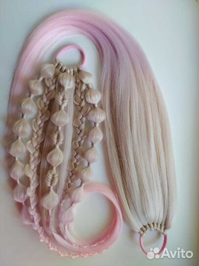 Хвост из канекалона съëмный, детский