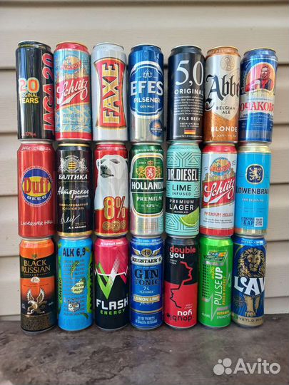 Банки от энергетиков, пива и других напитков