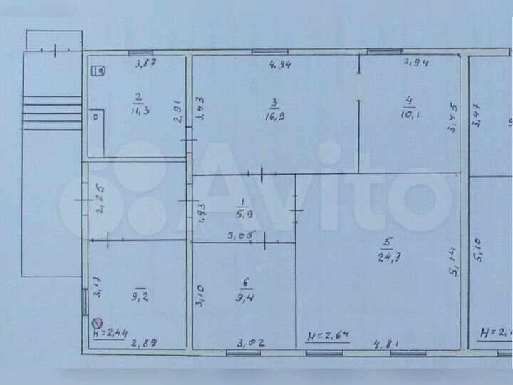 Аукцион: 3-к. квартира, 78 м², 1/1 эт.