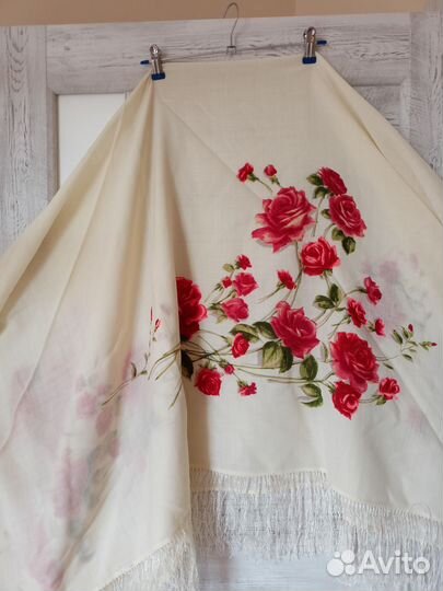 Павловопосадский платок шерсть