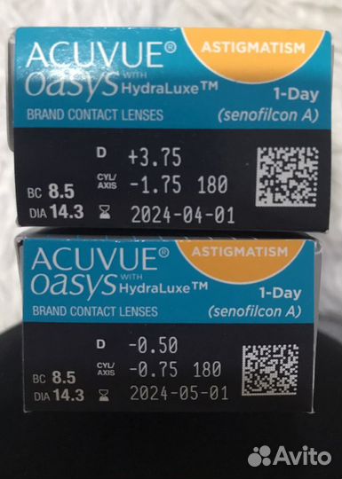 Линзы Acuvue Oasys для астигматизма
