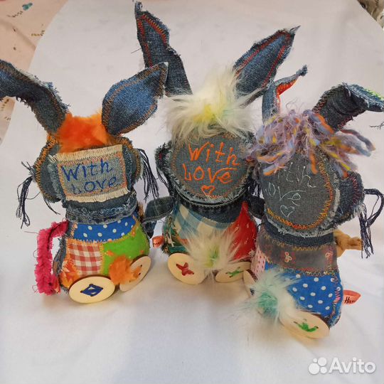 Заец-побегаец Авторская коллекционная игрушка