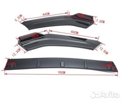 Накладка переднего бампера - карбон