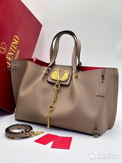 Кожаная сумка Valentino shopper