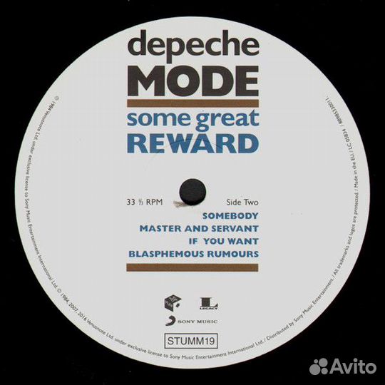 Виниловая пластинка Depeche Mode some great reward