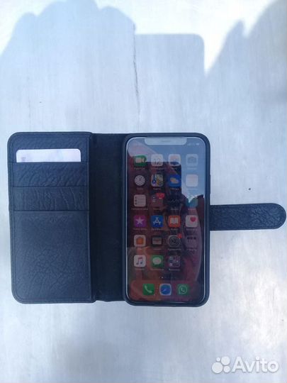 Чехол кожаный на iPhone Xs, X, 10