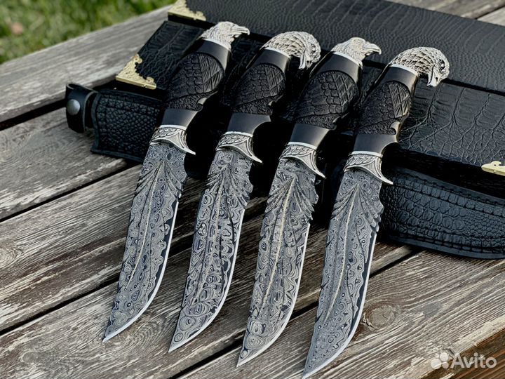 Кизлярский нож ручной работы ворон и орлан