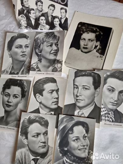 Открытки, фото актеров, тематические 50-х гг