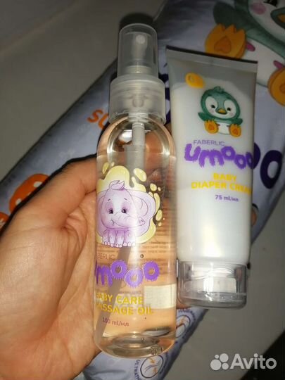 Подгузники полная пачка, крем и масло детские