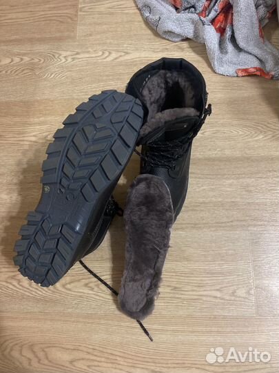 Ботинки рабочие мужские 43 размер,натур.кожа,мех
