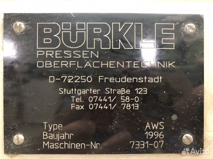 Мембранно-вакуумный пресс burkle BTF 1628/60