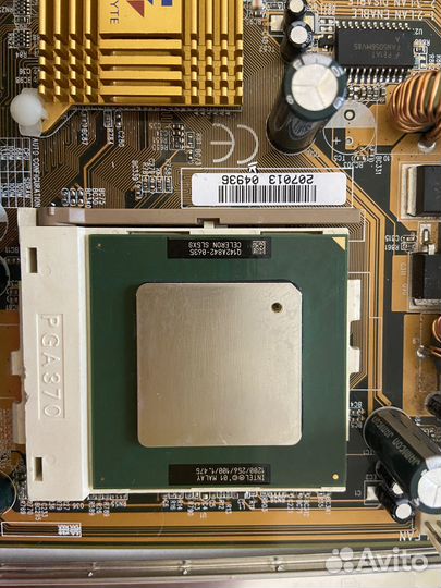 Материнская плата S370 mATX + процессор Cel 1,2 +