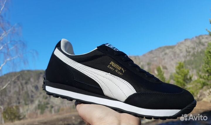 Кроссовки puma натуральная замша артикул 640 чёрн