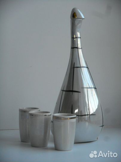 Графин с рюмками винтаж СССР,артель Прогресс 50-е