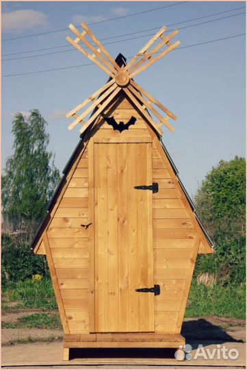 Дачный туалет с лебедем FRH