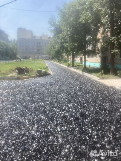 Укладка асфальтная крошка