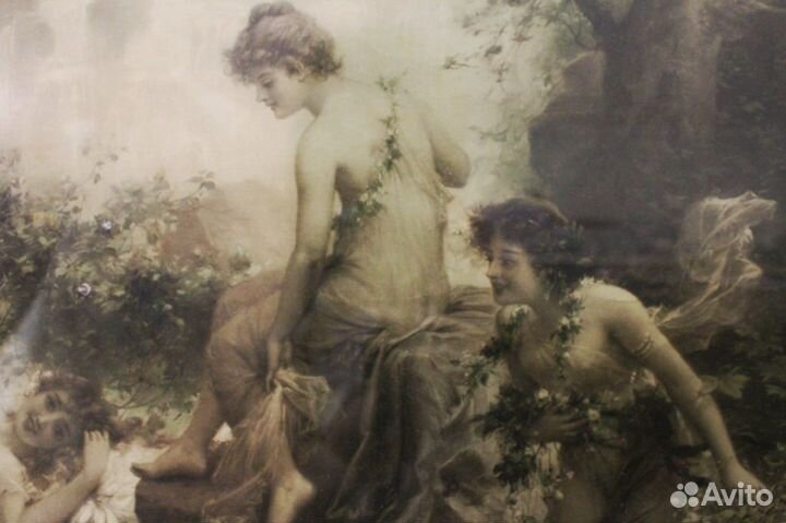 Ханс Затска. Нимфы. Литография