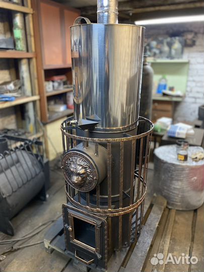 Печь для бани с баком