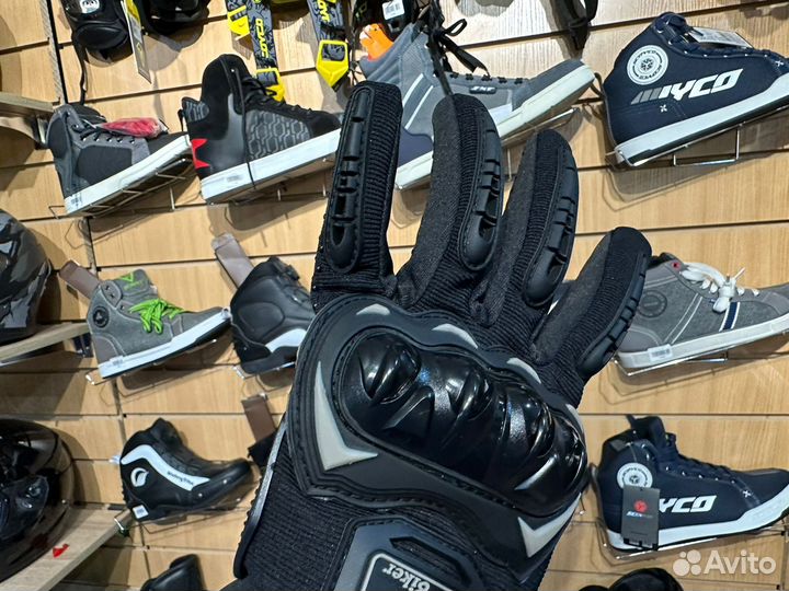 Мотоперчатки защитные перчатки на мото черные