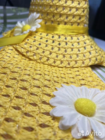 Соломенная шляпа и сумка. Набор для девочек