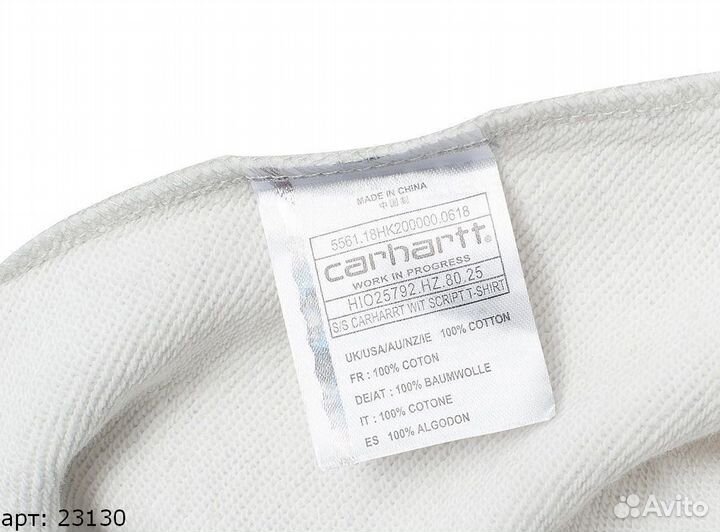 Худи Carhartt lil white logo серый