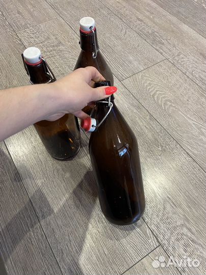 Стеклянная бутылка 1 л