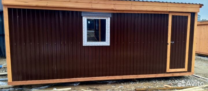 Бытовка новая теплая 6х2,3м Дачная