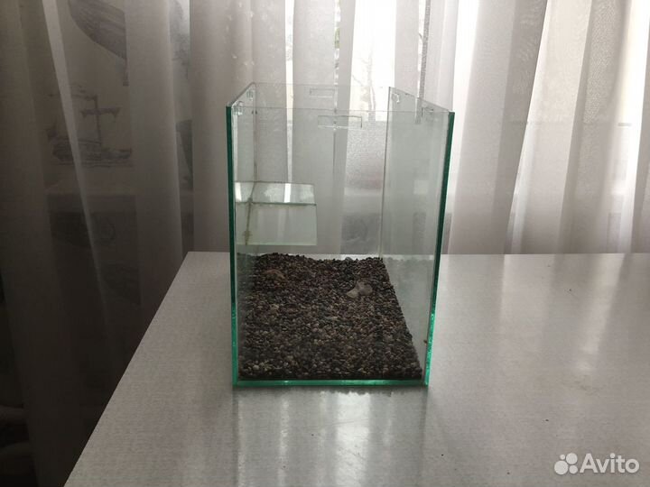 Аквариум+сачок+грунт