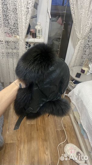 Шапка ушанка с натуральным мехом