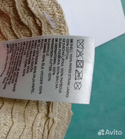 H&M Новая детская соломенная шляпа 80р