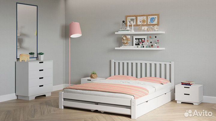 Кровать из массива 2-спальная 