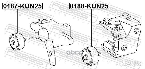 Ролик натяжной комплект toyota land cruiser PRA