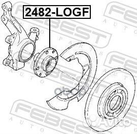 Ступица передняя renault logan 2005- 2482-logf