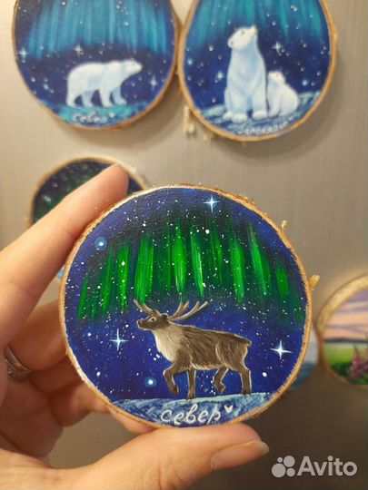Магнит,сувенир.Ручная роспись,маслом