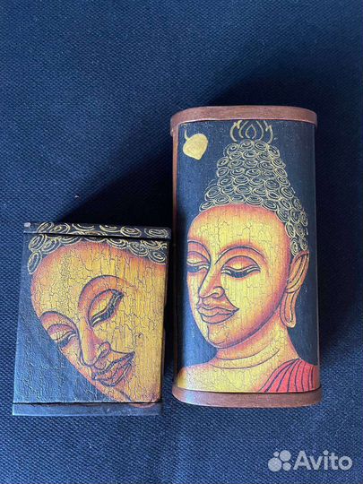 Шкатулки интерьерные с изобр. Будды, нов, цен за 2