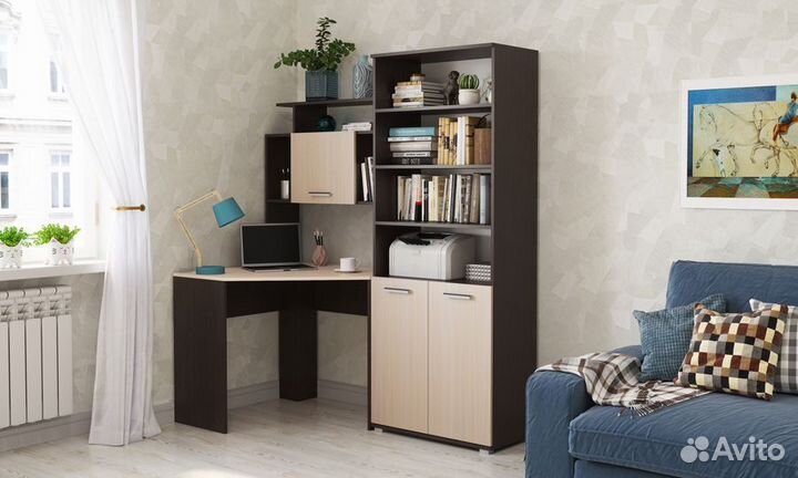 Стол угловой пкс-8 со стеллажом