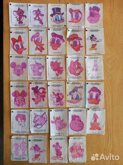 Вкладыши от жвачек