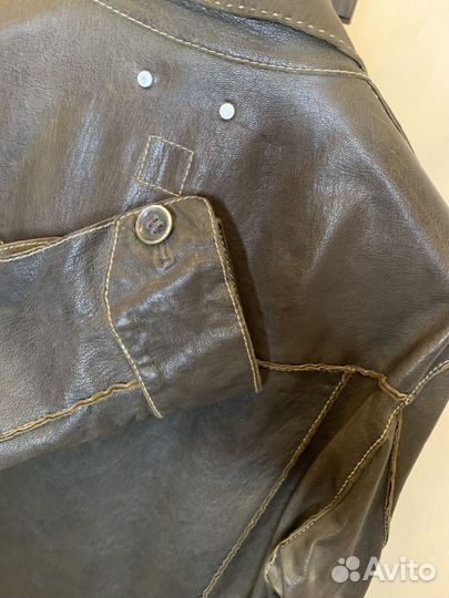 Кожанный пиджак Hugo Boss Orange