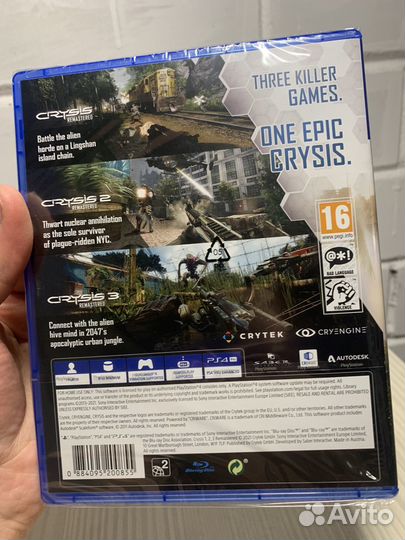 Crysis remastered trilogy PS4 новый диск